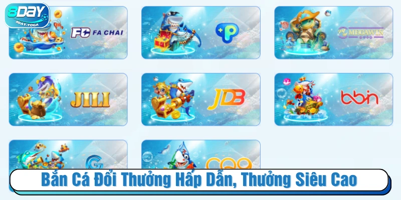 Bắn cá đổi thưởng hấp dẫn tại 8DAY