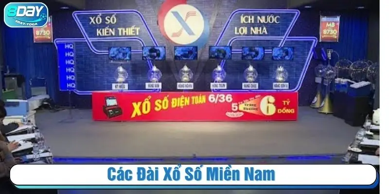 Các đài xổ số miền Nam