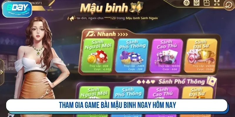 Tham gia game bài mậu binh ngay hôm nay